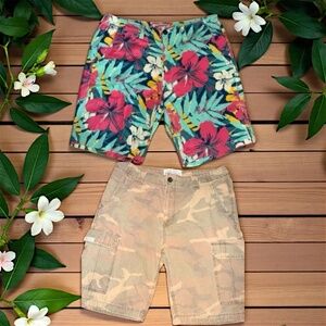 Multicolor Tropical Shorts Size 36 & Nautica Shorts Size 34